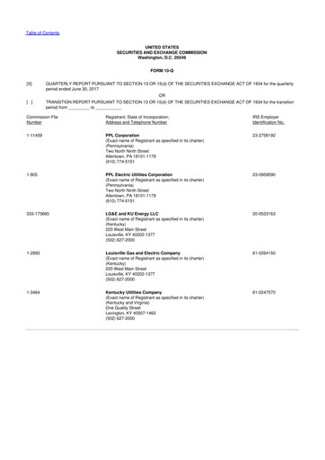 Thumbnail PPL 10-Q Quarterly Report FY2017 