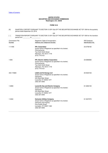 Thumbnail PPL 10-Q Quarterly Report FY2018 