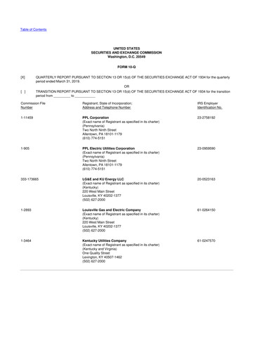 Thumbnail PPL 10-Q Quarterly Report FY2019 