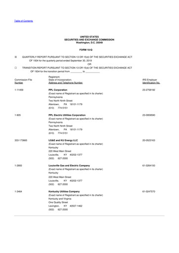 Thumbnail PPL 10-Q Quarterly Report FY2019 