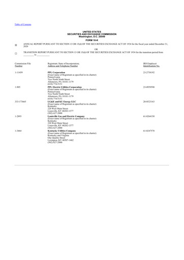 Thumbnail PPL 10-K Annual Report 2019