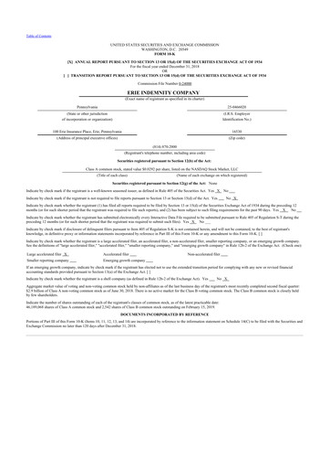 Thumbnail Erie Indemnity 10-K Annual Report 2018