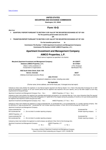 Thumbnail Aimco 10-Q Quarterly Report FY 