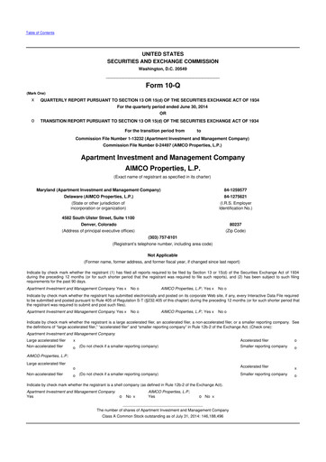 Thumbnail Aimco 10-Q Quarterly Report FY 