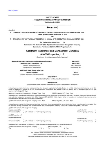 Thumbnail Aimco 10-Q Quarterly Report FY 