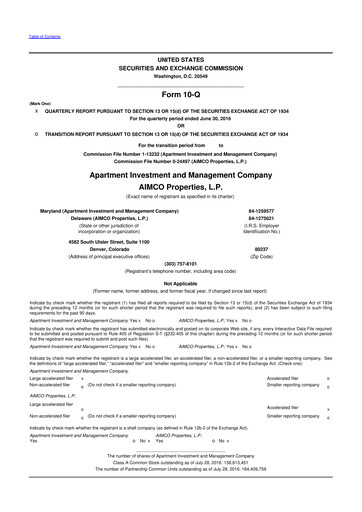 Thumbnail Aimco 10-Q Quarterly Report FY 