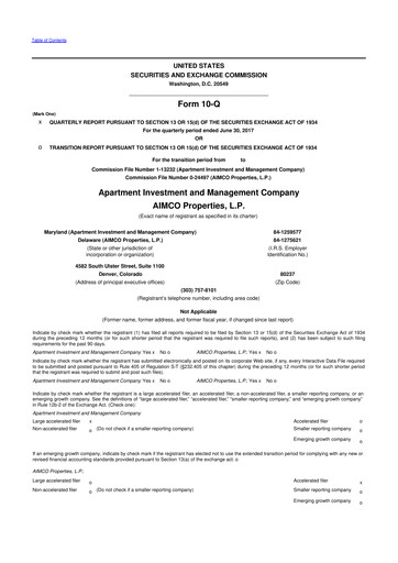 Thumbnail Aimco 10-Q Quarterly Report FY 