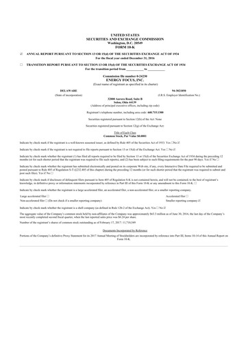 Thumbnail Energy Focus 10-K Annual Report 2016