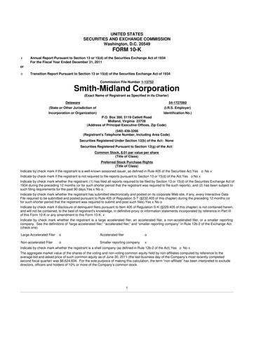 Miniature Smith-Midland Corporation 10-K Rapport annuel 2011