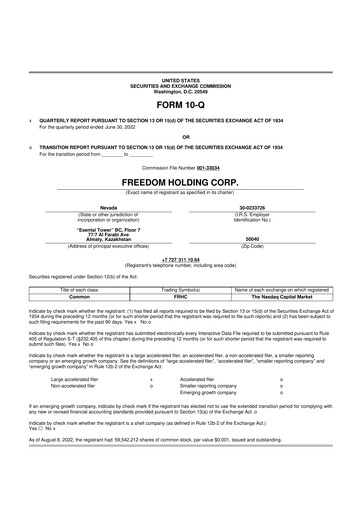 Thumbnail Freedom Holding 10-Q Quarterly Report FY2023 