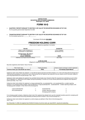 Thumbnail Freedom Holding 10-Q Quarterly Report FY2023 