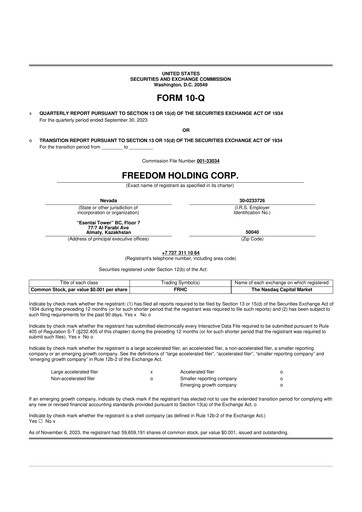 Thumbnail Freedom Holding 10-Q Quarterly Report FY2024 