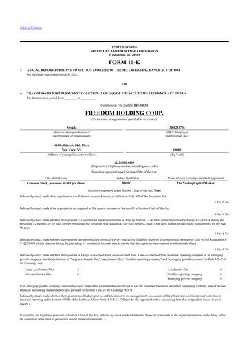 Vorschaubild Freedom Holding 10-K Jahresbericht 2025