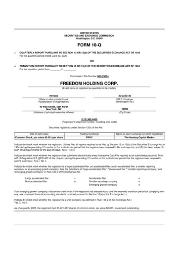 Thumbnail Freedom Holding 10-Q Quarterly Report FY2026 