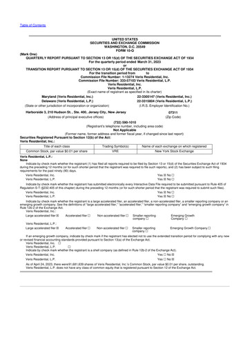 Thumbnail Veris Residential 10-Q Quarterly Report FY2023 