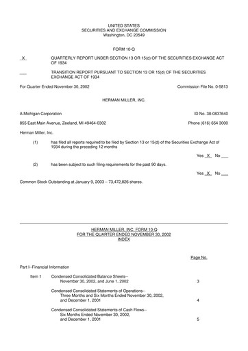 Miniature MillerKnoll 10-Q Rapport trimestriel  