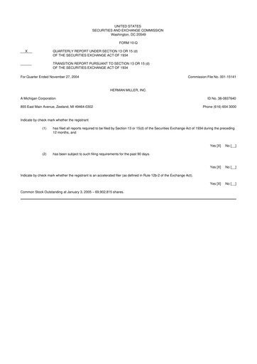 Miniature MillerKnoll 10-Q Rapport trimestriel  