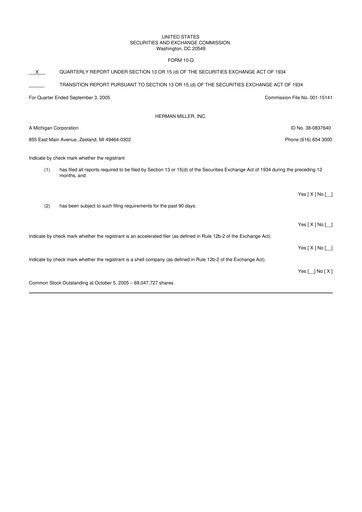 Miniature MillerKnoll 10-Q Rapport trimestriel  