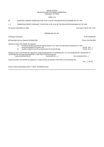 Miniature MillerKnoll 10-Q Rapport trimestriel  