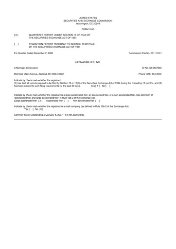 Miniature MillerKnoll 10-Q Rapport trimestriel  