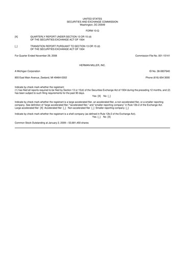 Miniature MillerKnoll 10-Q Rapport trimestriel  