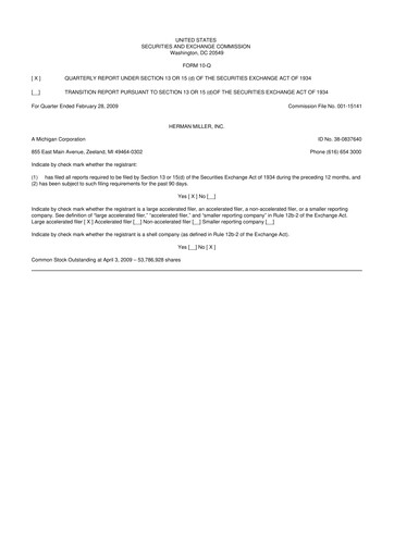 Miniature MillerKnoll 10-Q Rapport trimestriel  