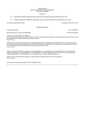 Miniature MillerKnoll 10-Q Rapport trimestriel  