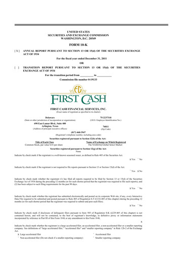 Thumbnail FirstCash 10-K Annual Report 2011