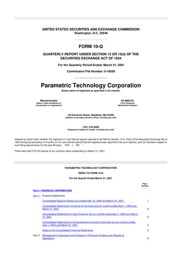 Thumbnail PTC 10-Q Quarterly Report FY 
