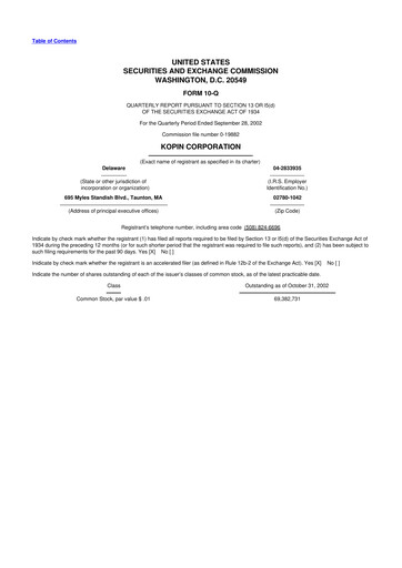 Thumbnail Kopin Corporation
 10-Q Quarterly Report FY 