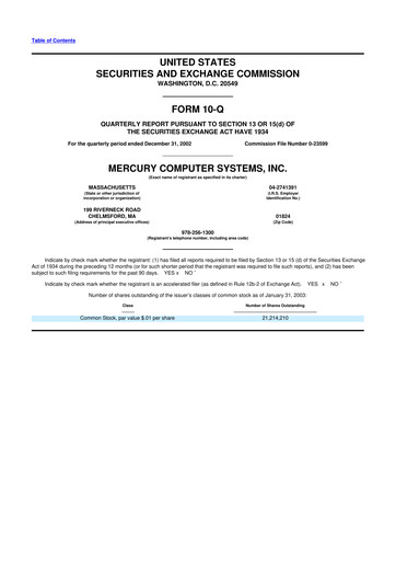 Thumbnail Mercury Systems 10-Q Quarterly Report FY 