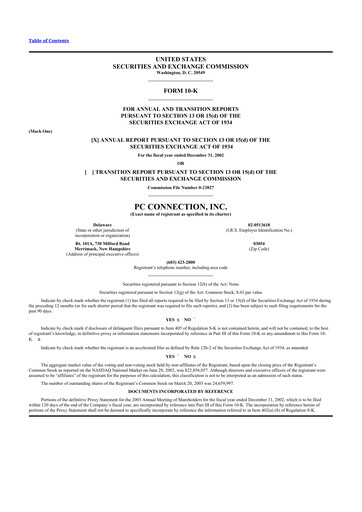 Thumbnail PC Connection
 10-K Annual Report 