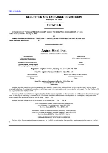 Thumbnail AstroNova, Inc. 10-K Annual Report 