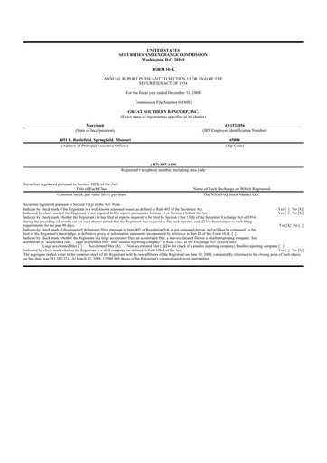 Thumbnail Great Southern Bancorp 10-K Annual Report 