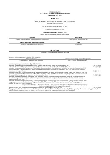 Thumbnail Great Southern Bancorp 10-K Annual Report 2017