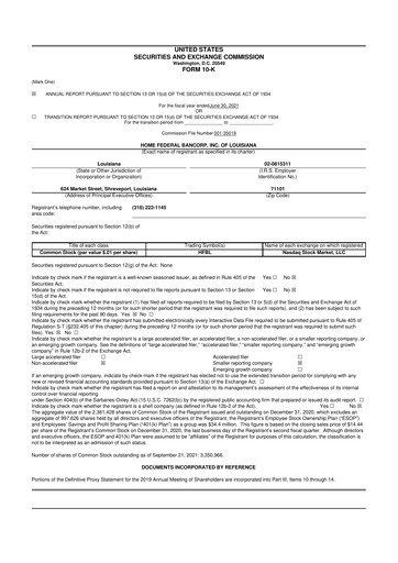Thumbnail Home Federal Bancorp (HFB Bank) 10-K Annual Report 2021