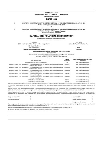 Thumbnail Capital One 10-Q Quarterly Report FY2020 