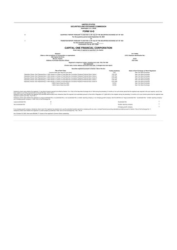 Thumbnail Capital One 10-Q Quarterly Report FY2023 