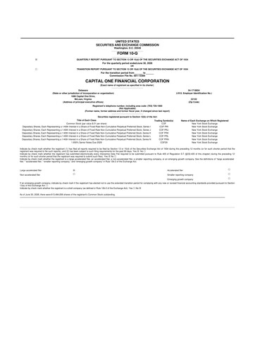 Thumbnail Capital One 10-Q Quarterly Report FY2026 