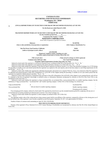 Thumbnail McKesson 10-K Annual Report 2018