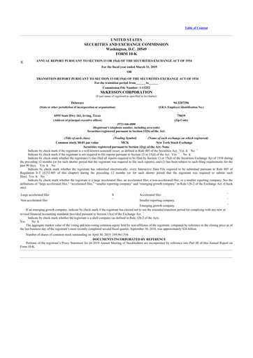 Thumbnail McKesson 10-K Annual Report 2019