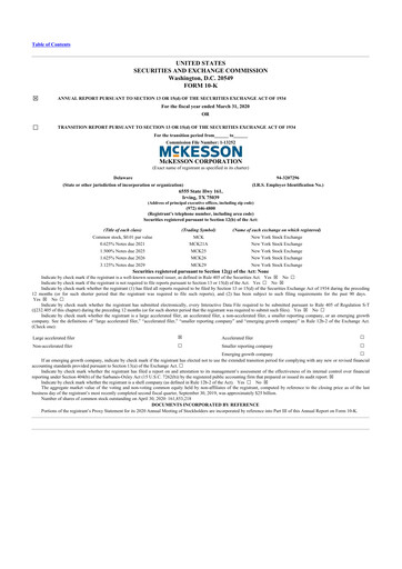 Thumbnail McKesson 10-K Annual Report 2020