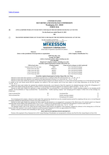 Thumbnail McKesson 10-K Annual Report 2021