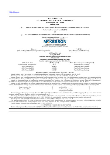 Thumbnail McKesson 10-K Annual Report 2022
