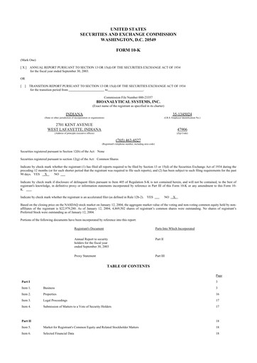 Vorschaubild Inotiv 10-K Jahresbericht 