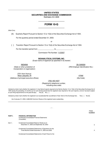 Miniature Inotiv 10-Q Rapport trimestriel  
