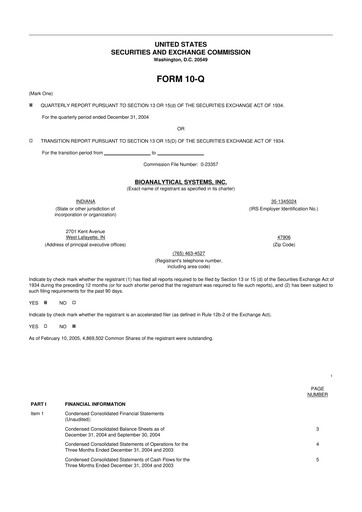 Miniature Inotiv 10-Q Rapport trimestriel  