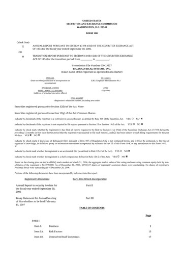 Vorschaubild Inotiv 10-K Jahresbericht 