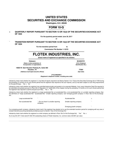 Thumbnail Flotek Industries 10-Q Quarterly Report FY2017 