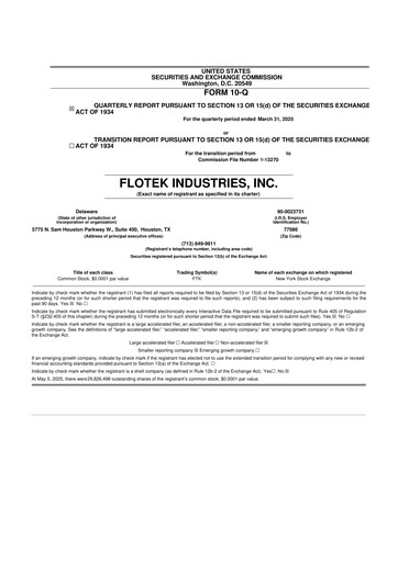 Thumbnail Flotek Industries 10-Q Quarterly Report FY2025 